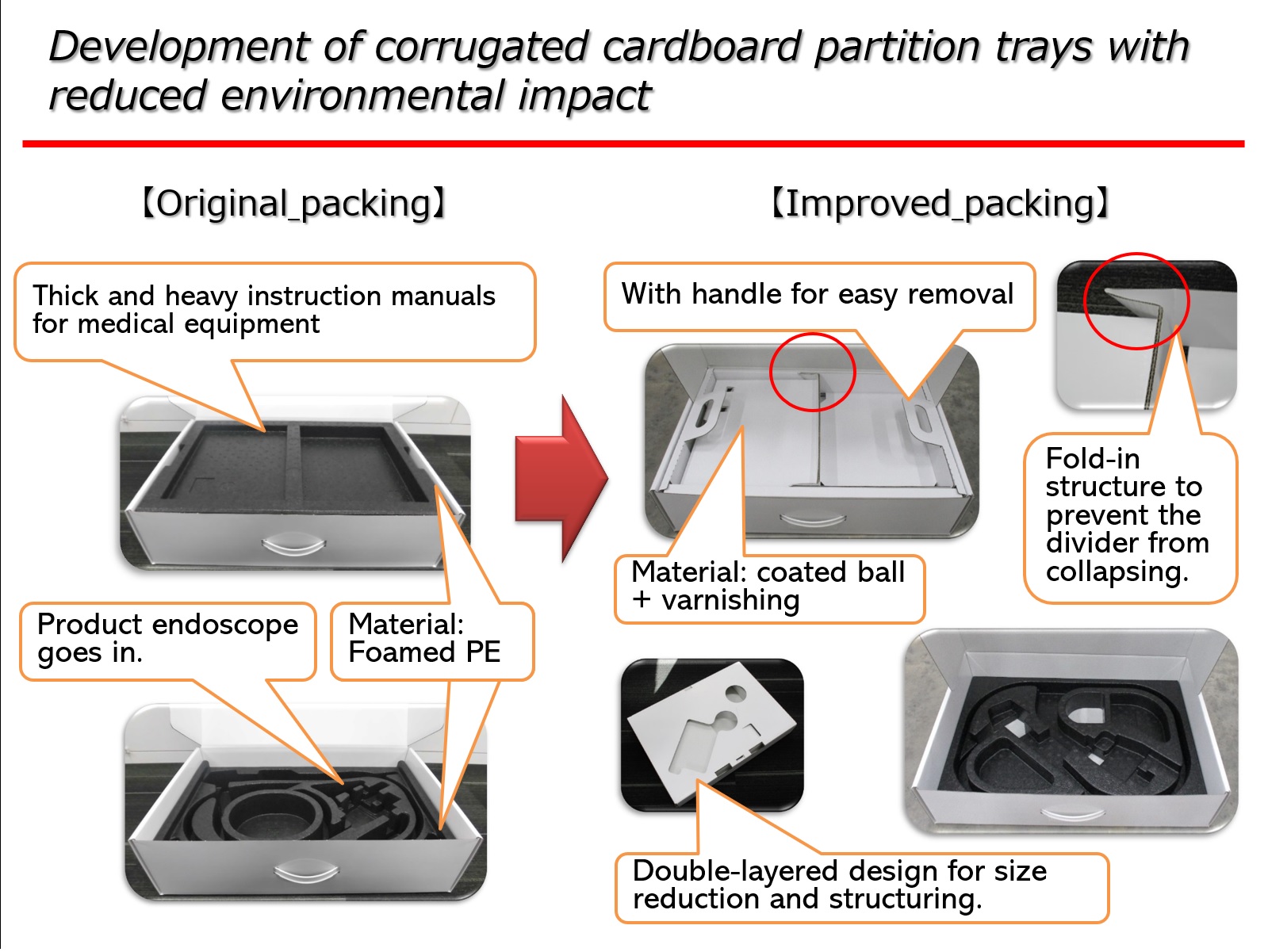 WorldStar Winner Development of corrugated cardboard partition trays